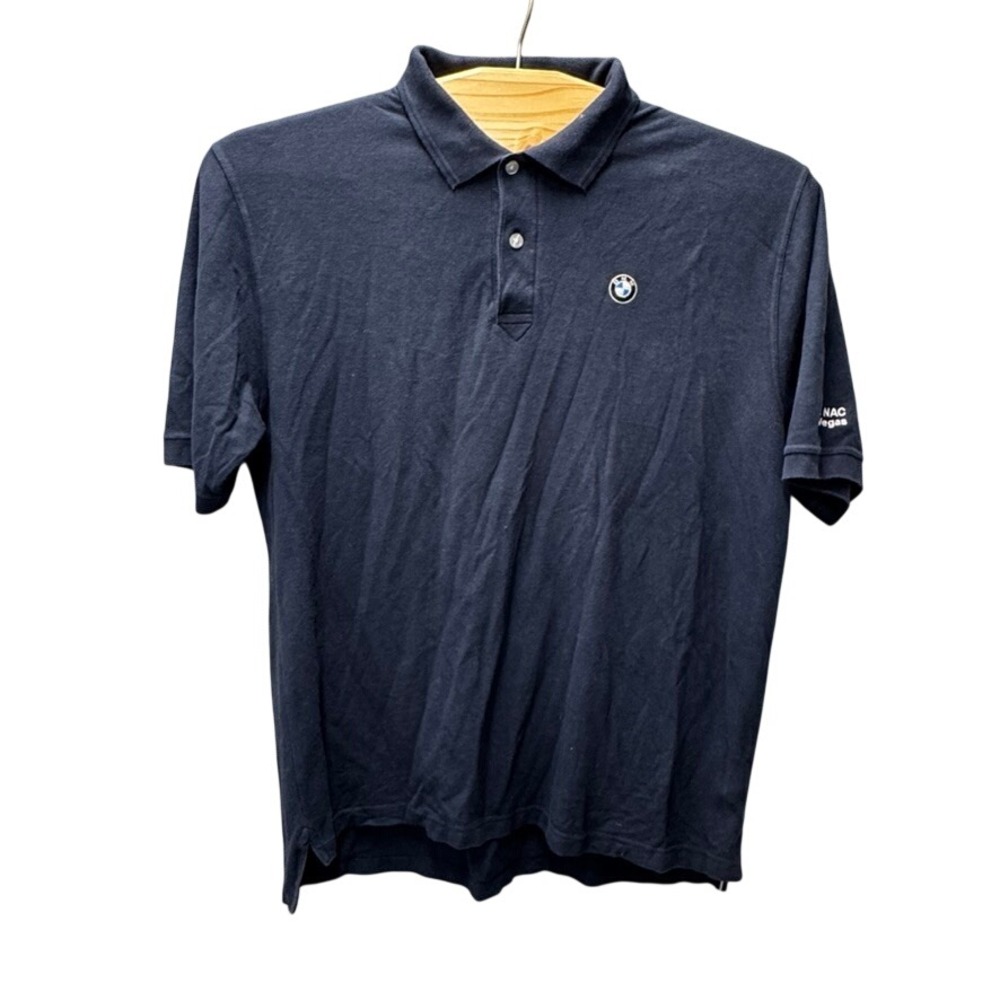 BMW Polo Shirt Mens XLG Navy Blue 2012 NAC Las Vegas Embroidered Pique Cotton